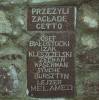 New memorial plaque - grave. Listed jews survived the war: Josef Bialostocki, Izak Kleszczelski, Zelman Waserman, Symcha Burshtyn, Leyzer Melamed